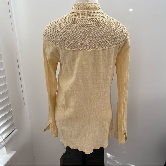 Free People On the Island Crochet Linen-Feel Top S 🌿✨ - Picture 8 of 16